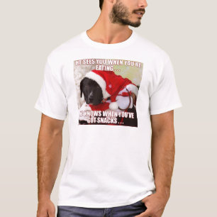 CAMISETA V-O-IR QUANDO VOCÊ ESTÁ COMENDO, ELE SABE QUANDO