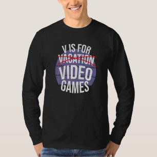 Camiseta V Para Videos games De Jogos Em Fluxo De Videos ga