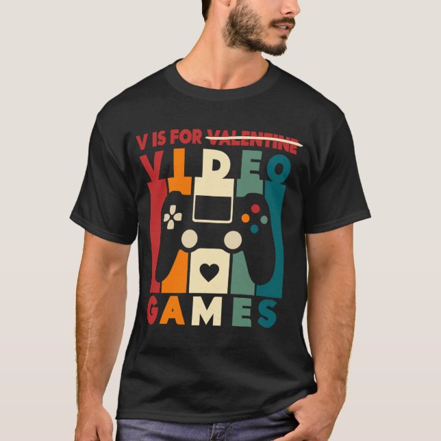 Camiseta V para Videos games Retro Vintage (Frente)
