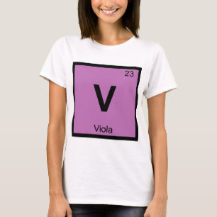 Camiseta V - Símbolo da Tabela Periódica da Química para Vi