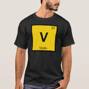 Camiseta V - Símbolo de Mesa Periódica de Química de Mú