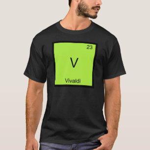 Camiseta V - Símbolo do Elemento Químico Divertido