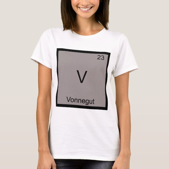 Camiseta V - T engraçado do símbolo do elemento da química (Frente)