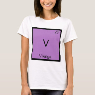 Camiseta V - Vikings - Símbolo de Química de Elemento Eng