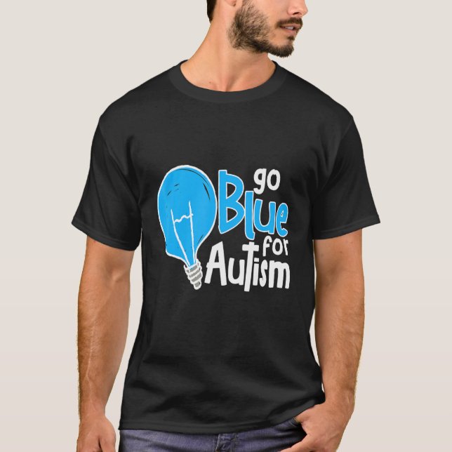 Camiseta Vá Azul Para Conscientização do Autismo Autismo (Frente)