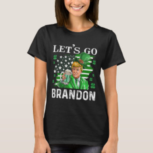 Camiseta Vá Brandon Dia de São Patrício Trump Beer E Améric