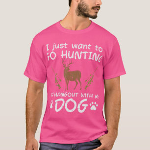 Camiseta Vá Caçá-Lo Com Cachorros Engraçados.
