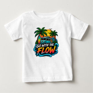 Camiseta Vá Com o Fluxo – Tipografia de Vibrações Positivas