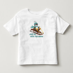 Camiseta Vá Com O Pinguim De Neve Que Dorme Com O Pinguim