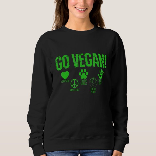 Camiseta Vá Compassividade Vegan Não Violência Animais Plan (Frente)
