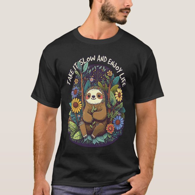 Camiseta Vá devagar e aproveite a vida (Frente)