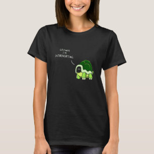 Camiseta Vá Embora Estou Introvertendo Piada de Pai
