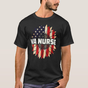 Camiseta Va Enfermeira Real Herói Americano 4 de julho Patr