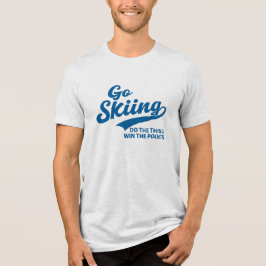 Camiseta Vá Esquiar – Design de Tipografia Mínima de Esport
