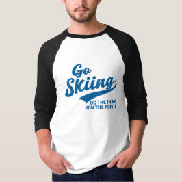 Camiseta Vá Esquiar – Design de Tipografia Mínima de Esport