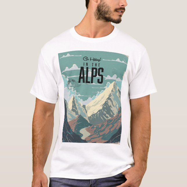 Camiseta Vá fazer trilhas nos Alpes (Frente)