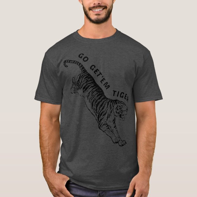 Camiseta Vá Getem Tiger Tee Óculos De Sol Em Um Grande Anim (Frente)