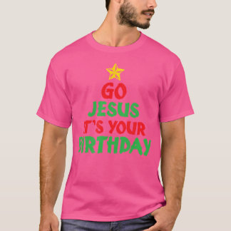 Camiseta Vá Jesus É A Sua Festa De Natal De Aniversário