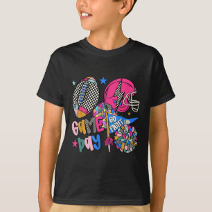 Camiseta Vá Lutar Vencer Touchdown Dia de Jogo de Futebol A