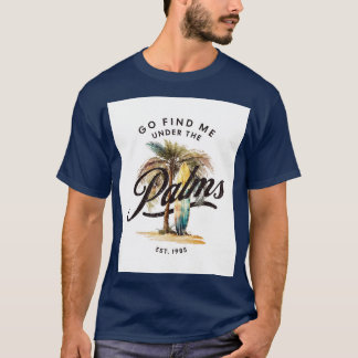 Camiseta Vá Me Encontrar Sob As Palmas Surfing Tirt