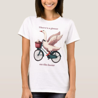 Camiseta Vá para a Loose andando de bicicleta, moças T-Shir