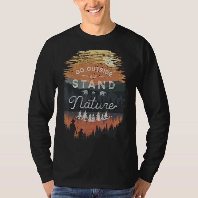 Camiseta Vá para fora do acampamento de caminhada do Advent (Frente)