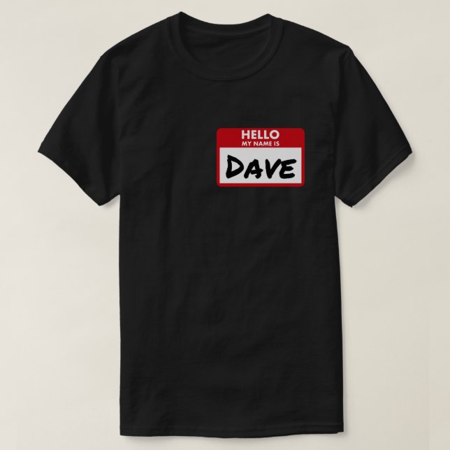 Camiseta Vá para o Halloween como Dave (Frente do Design)