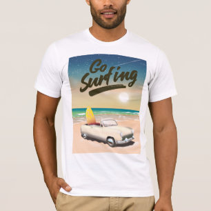 Camiseta Vá para o pôster de viagem de surfe!