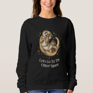 Camiseta Vá para o tema de Otter Space Otter Espaço da Lu