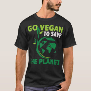 Camiseta Vá Para Vegan Para Salvar A Comida Do Planeta Vega