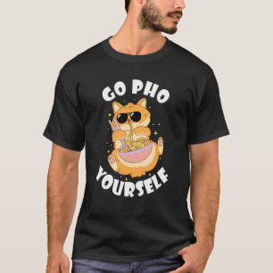 Camiseta Vá Pho Cat Pho Bowl Comida Vietnamita Pho Noodle S