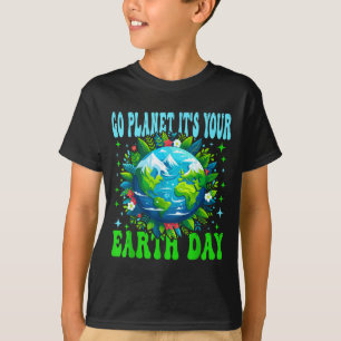 Camiseta Vá planeta dia da terra fofo amantes da terra natu