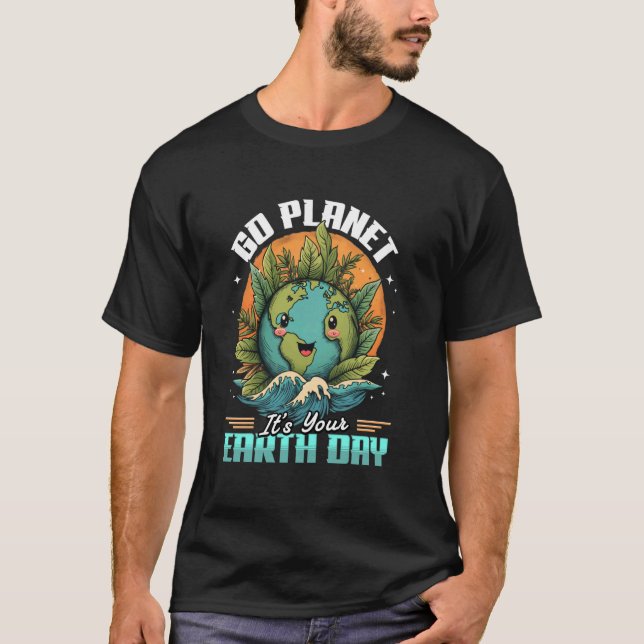 Camiseta Vá Planeta É o Seu Dia da Terra (Frente)