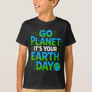 Camiseta Vá Planeta É Seu Dia da Terra Design Ecológico