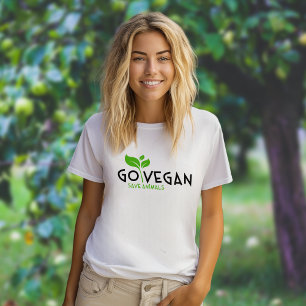 Camiseta Vá Vegan, Salve Animais, Ativismo Verde
