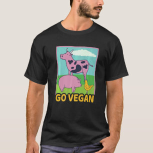 Camiseta Vá Vegano Vegano Vaca Porco Frango Vegetariano Nat