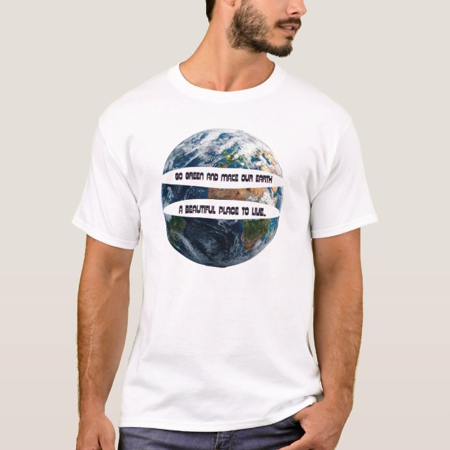 Camiseta Vá Verde Salve a Terra Tipografia Ecológica (Frente)