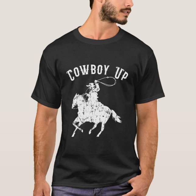 Camiseta Vaca Acima Para Fãs de Rodeio e Ocidente (Frente)