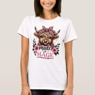 Camiseta Vaca Alta Bonita Feita de Gráficos Mágicos
