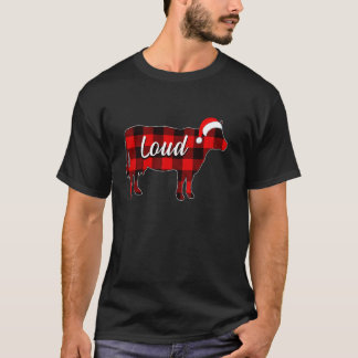 Camiseta Vaca Alta Pijama Xadrez Vermelho Vaca Natal Fazend