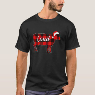 Camiseta Vaca Alta Pijama Xadrez Vermelho Vaca Natal Fazend