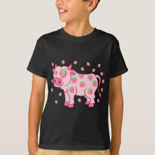 Camiseta Vaca Ama Morango Fruta Leite Por Fora Ruas Frutíco