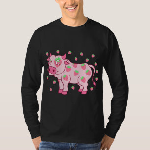 Camiseta Vaca Ama Morango Fruta Leite Por Fora Ruas Frutíco