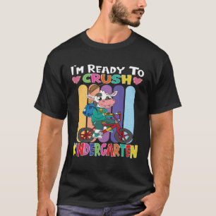 Camiseta Vaca Andando De Bicicleta Estou Pronto Para Esmaga