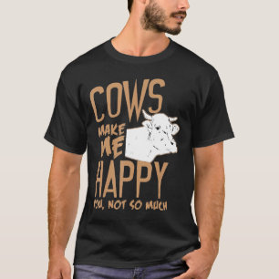 Camiseta Vaca Animal Me Faz Feliz