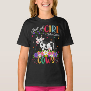 Camiseta Vaca Aover Apenas Uma Menina Que Ama Vacas