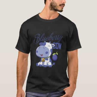 Camiseta Vaca Azul Kawaii Moo Moo Fazenda Animal Kawaii Ele