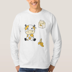 Camiseta Vaca Banana Kawaii Retro Vacas Bananas Japonesas