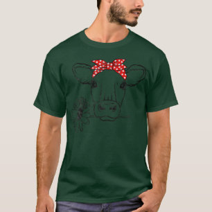 Camiseta Vaca Bandana Daisy Farmer Farmer Vaca Distante