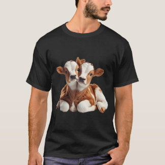 Camiseta Vaca-Bebê Fofo-De-Cabelo